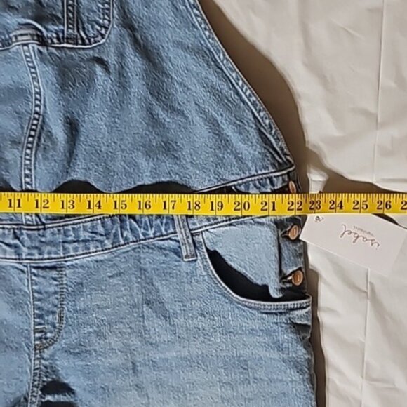 Isabel Maternity Size 14 Jean Shortall (shorts) Adjustable Back Waist Blue New - Picture 13 of 15